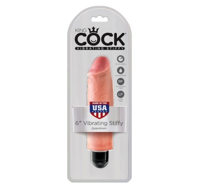 Wibrator-KING COCK 6"""" VIBR STIFFY FLESH